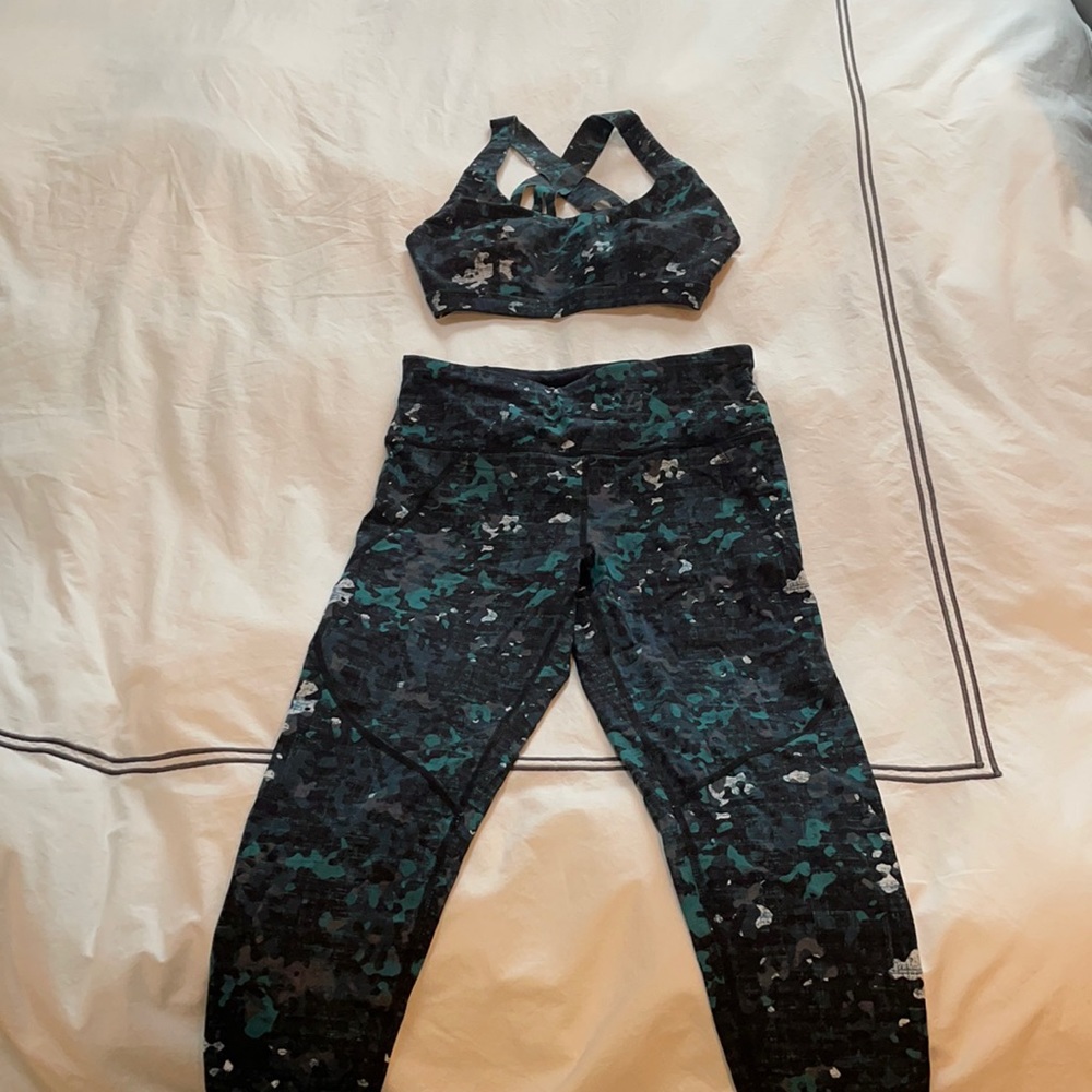 Sweaty Betty workout bra and crop set